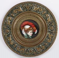 19TH-CENTURY CONTINENTAL PORTRAIT PLAQUE