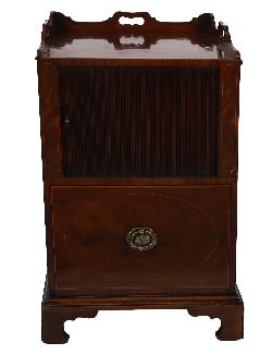 GEORGE III MAHOGANY COMMODE NIGHTSTAND