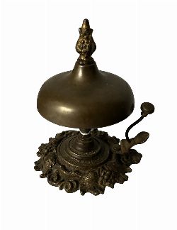 19TH CENTURY BRASS DESK BELL